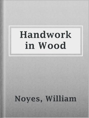 cover image of Handwork in Wood